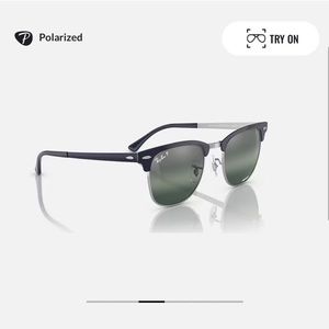 Ray-Ban Clubmaster Metal Polarized (Black & Silver)